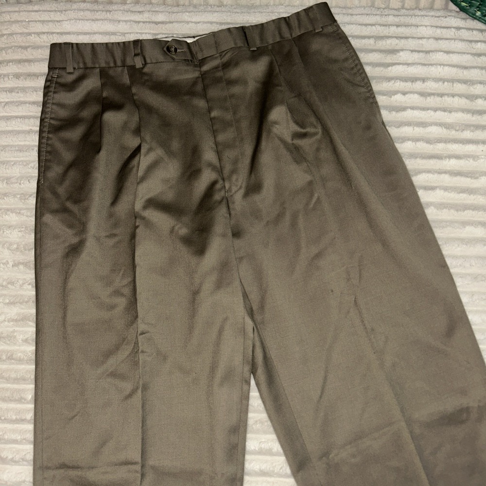 Lauren Ralph Lauren Men's Size 36x32 Total Comfort Styling Wool Pants Beige Tan - Picture 2 of 11